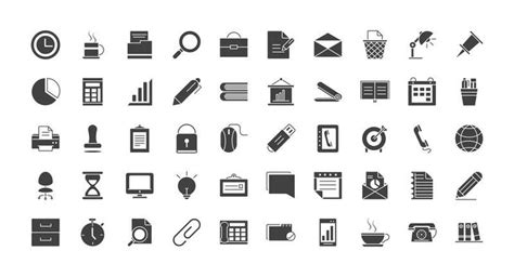 Office Icons Vector Art, Icons, and Graphics for Free Download