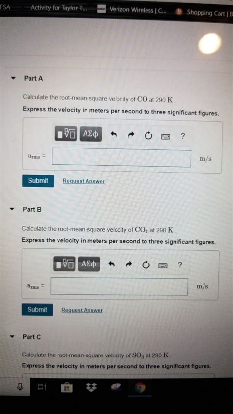 Solved Submit Request Answer Part E Calculate The Chegg