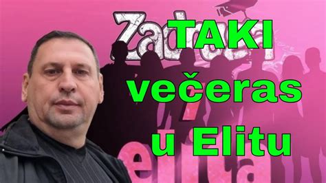 Taki Marinkovic ulazi večeras u Elitu Intervju potvrdio ulazak