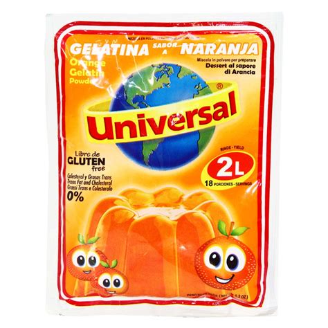 Gelatina UNIVERSAL Sabor A Naranja Bolsa 150gr Mercado A Casa