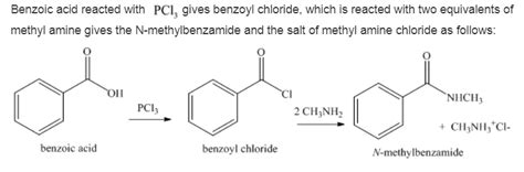 Solved Benzoic Acid Reacted With PCI Gives Benzoyl Chegg