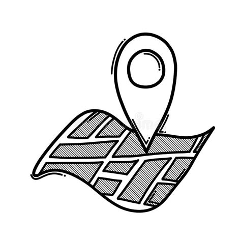 Location Doodle Vector Icon Drawing Sketch Illustration Hand Drawn