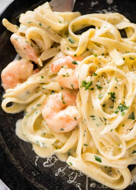 Creamy Garlic Prawn Pasta | RecipeTin Eats