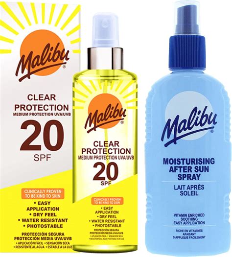 Malibu SPF20 Przezroczysty Spray Ochronny Balsam W Sprayu Po Opalaniu