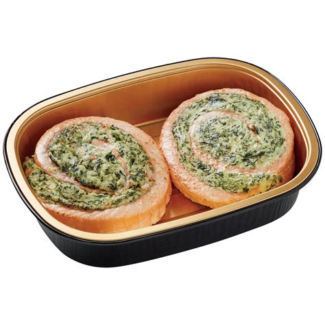 Meal Simple By H E B Spinach And Feta Stuffed Atlantic Salmon Pinwheels