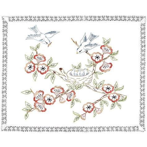 Kit Napperon Les Oiseaux En Broderie Traditionnelle Luc Cr Ation Dk