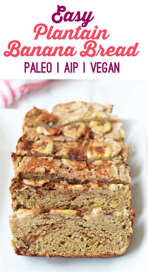 Easy Plantain Banana Bread Aip Paleo Vegan Unbound Wellness