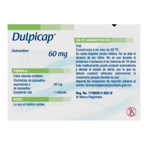 Dulpicap 60 mg 14 cápsulas de liberación retardada Bodega Aurrera