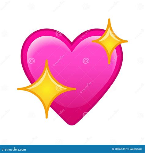 Sparkling Heart Large Size Of Emoji Romance Icon Stock Vector