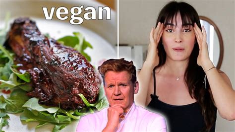 I Made Gordon Ramsays Viral Vegan Eggplant Steak Youtube