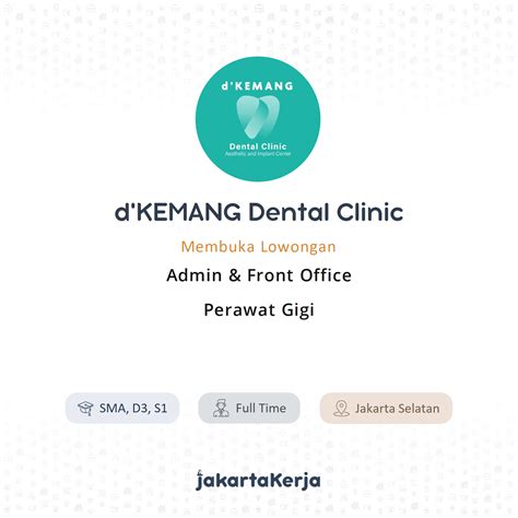 Lowongan Kerja Admin Front Office Perawat Gigi Di D Kemang Dental