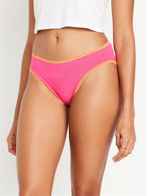 Bikini Panties With Lace Trim Old Navy