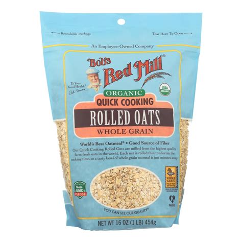 Bob's Red Mill - Organic Quick Cooking Rolled Oats - 16 oz.(Case of 4 ) - Walmart.com - Walmart.com