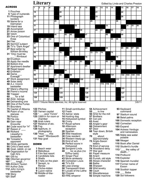 Today S Printable Crossword Puzzle