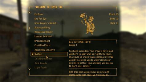 Skilled Perk at Fallout New Vegas - mods and community