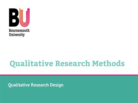 Rm Qualitative Lecture 3 Qualitative Research Design 1 Understand What Is Meant By An