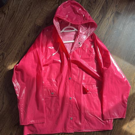 Sweet💓👛🌸🌧️ Hot Pink Rain Jacket No Size Fits Like A Depop