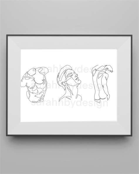 Masculine Body Line Art Printable Wall Art Digital Download Quality Print Etsy