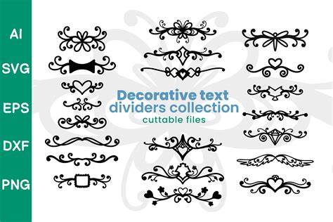 Decorative Text Divider Collection Graphic By Creatophics · Creative