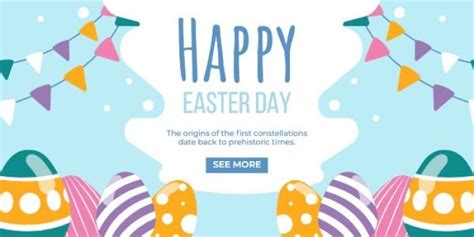 Design this Floral Hand-drawn Let's Celebrate Easter Banner template in ...