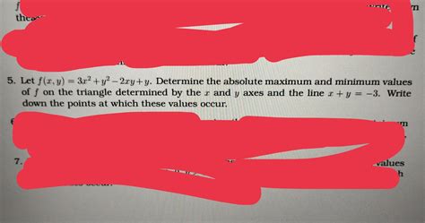 Solved F Then 5 Let F X Y 3x2 Y2−2xy Y Determine The