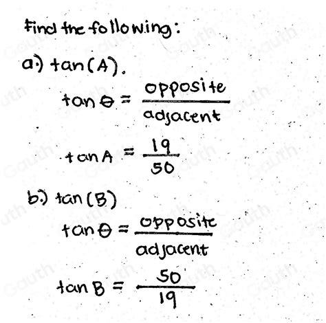 Solved Determine Tan A And Tan B A Tan A B Tan B Math