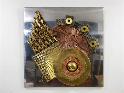 Brutalist Mixed Metal Wall Art by Stephen Chun Brass - Etsy