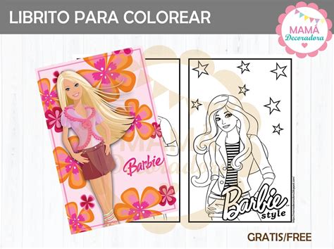 Mamá Decoradora Librito para colorear gratis de Barbie