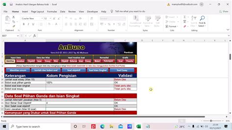 Analisis Butir Soal Ulangan Dengan Cepat Dan Mudah Dengan Aplikasi Excel Youtube