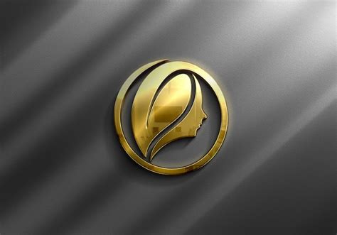 3d gold logo mockup - hiphoppole