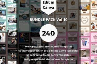 240 Social Media Canva Templates Bundles Graphic By Putra Art