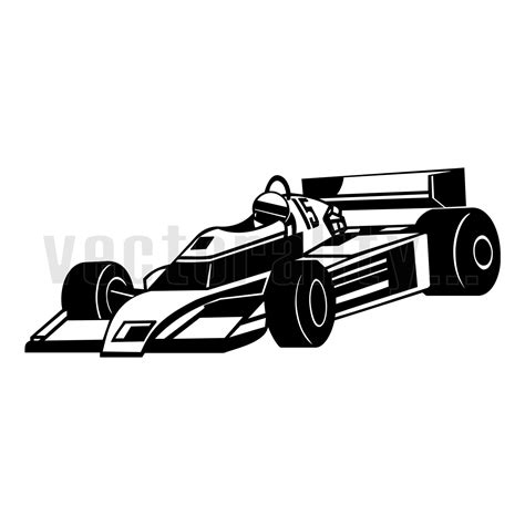 Racing Car Formula 1 Indy Race Vector Art File Instant | Etsy