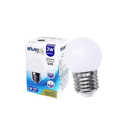 Lampada Led Bolinha E G W K Branco Quente V Galaxy Shopee