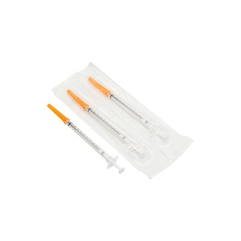 Orange Cap 0 3ml 0 5ml 1ml Medical Disposable Insulin Syringe With CE