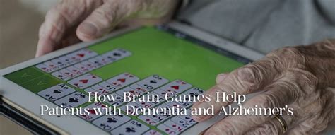 How Brain Games Help Patients with Dementia and Alzheimer's | Above and ...