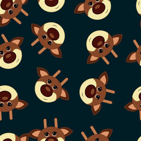 deer pattern vector illustration. Eps 10 15324796 Vector Art at Vecteezy