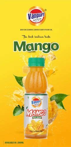 Vanguard Yellow Mango Pulp Juice Packaging Size Ml Packaging Type