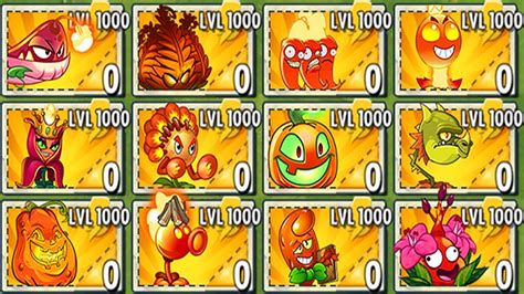 Plants Vs Zombies 2 Mod All Fire Plants Level 1000 Power Up Vs Big