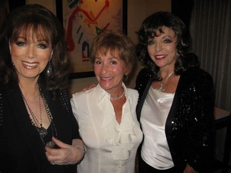 With Judge Judy and sister Joan | Jackie collins, Judge judy, Hollywood