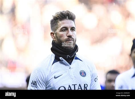 Sergio Ramos Garcia During The Public Training Of The Paris Saint