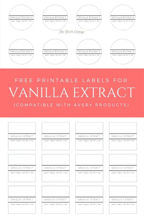 Homemade Vanilla Extract Label Template