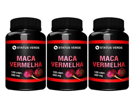 Kit Maca Peruana Vermelha C Ps Status Verde Sa De E Vitalidad