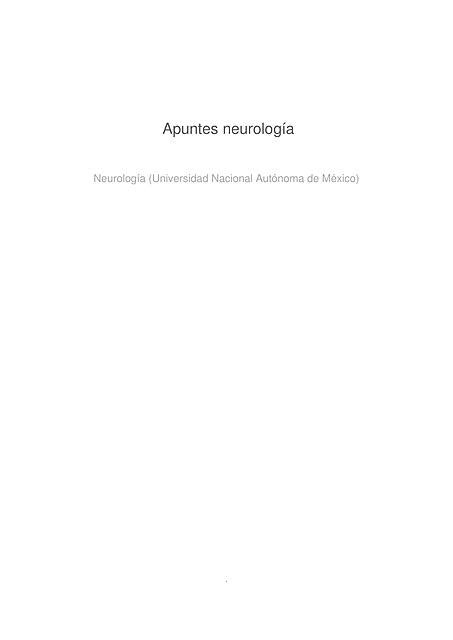 Apuntes Neurologia FitMed UDocz