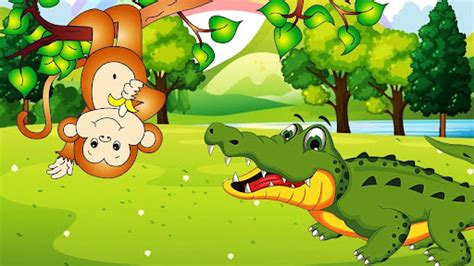 Story:- The Monkey and The Crocodile