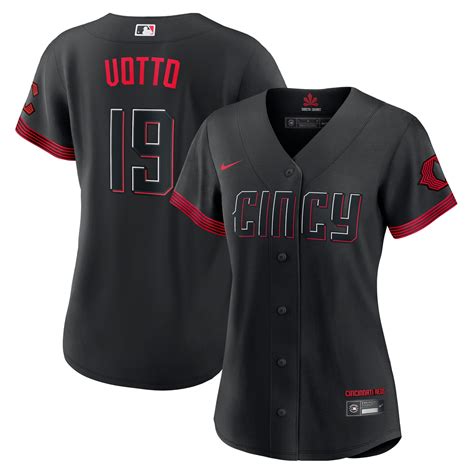 Women S Nike Joey Votto Black Cincinnati Reds 2023 City Connect Replica