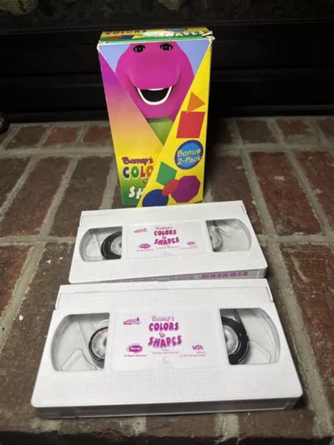 Barney Barneys Colors And Shapes Vhs 1997 2 Tape Set 1997 £10 07 Picclick Uk