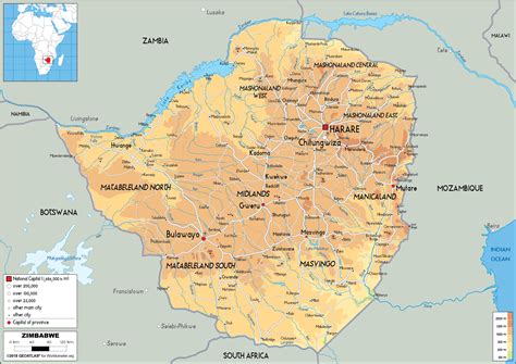 Geographical Map Of Zimbabwe at Alana Walden blog