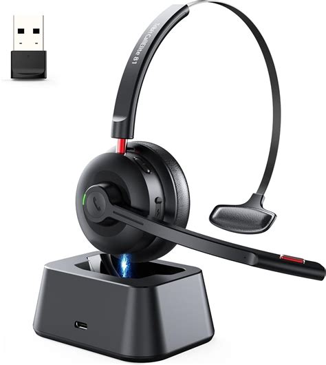 Tribit Bluetooth Headset Wireless Headphones With Microphone Noise Cancelling Computer