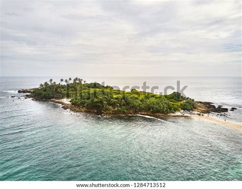 Aerial View Peninsula Beach Hiriketiya Sri Stock Photo 1284713512