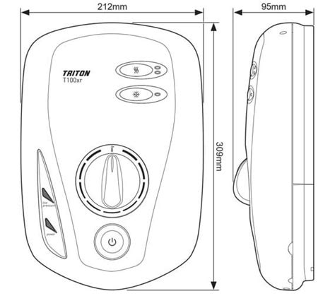 Triton T100xr White Satin Electric Shower